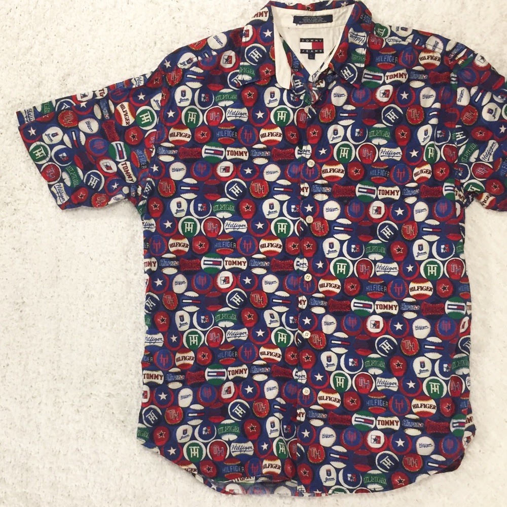 Tommy Hilfiger baseball logo shirt